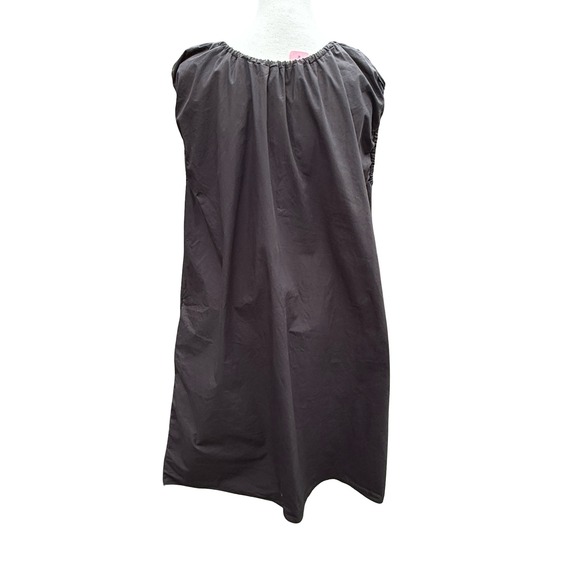Chepe Made in Italy Black Cotton Sleeveless Dress Minimalist Casual Medium - Picture 4 of 9
